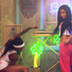 Nicki Minaj (right) in the "Anaconda" music video